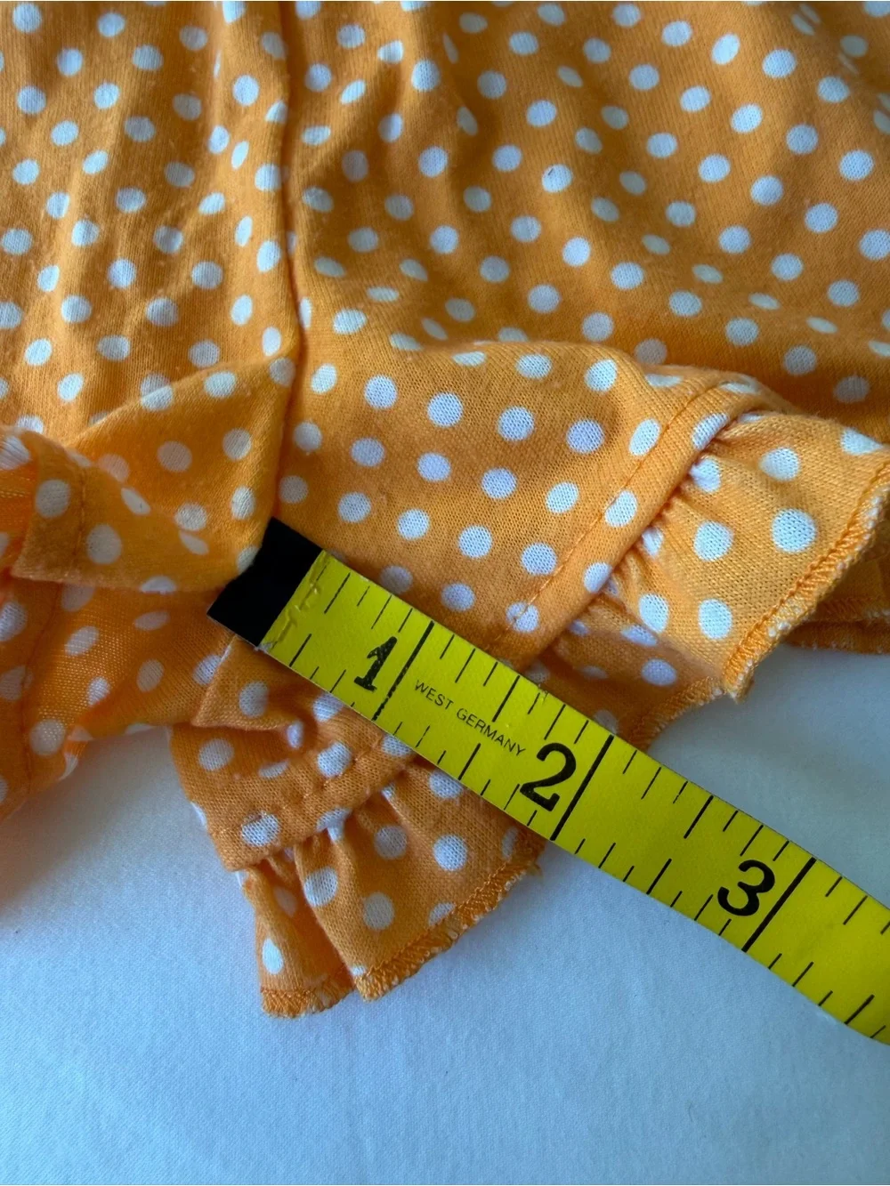Just One You By Carter’s Orange w/ White Polka Dot Ruffled Shorts Size 12M